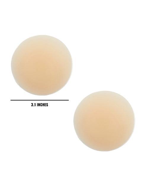image of product,Neva Nude Ice Queen Skin Invisible Reusable Silicone Pasties - Nude O-s - SEXYEONE