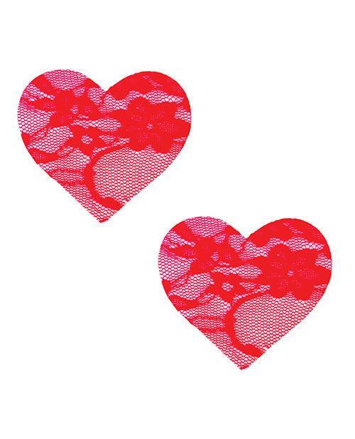 image of product,Neva Nude Lace Heart Pasties - O/s - SEXYEONE