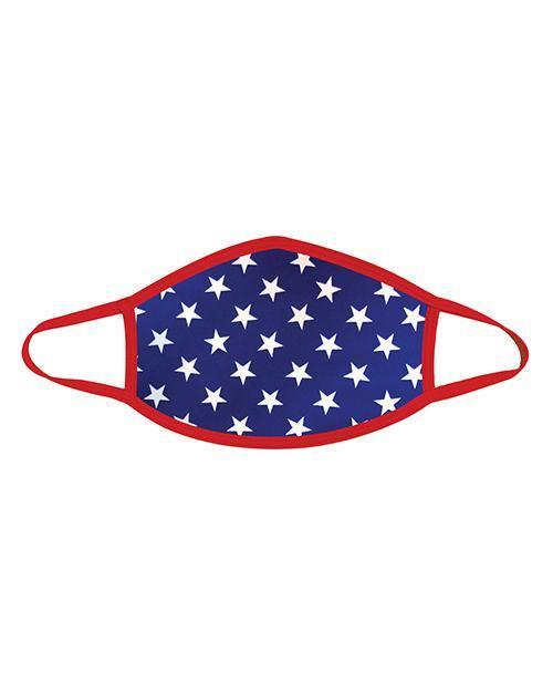 product image, Neva Nude Murica Usa Blue Star Mask W/100% Cotton Liner Red - SEXYEONE 