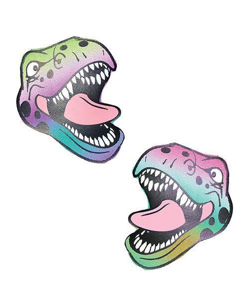 product image, Neva Nude Reflective Dinosaur Pasties - Rainbow O-s - SEXYEONE