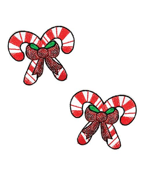 product image, Neva Nude Sequin Candy Cane Pasties - Red/white O/s - SEXYEONE