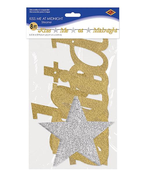 product image,New Year's Kiss Me At Midnight Streamer - Gold-silver - {{ SEXYEONE }}