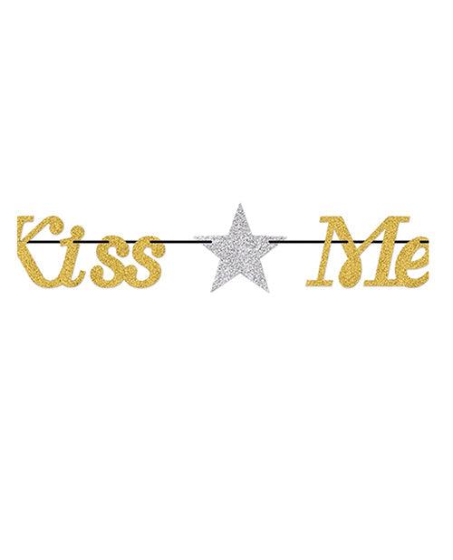 image of product,New Year's Kiss Me At Midnight Streamer - Gold-silver - {{ SEXYEONE }}
