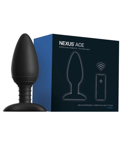 Nexus Ace Remote Control Butt Plug Large - Black - SEXYEONE 
