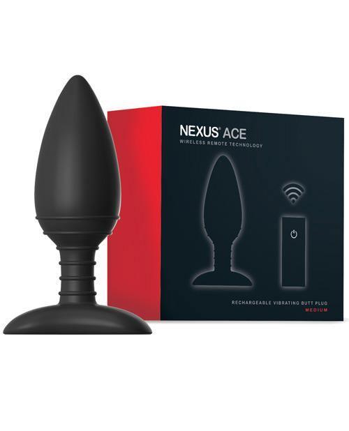 Nexus Ace Remote Control Butt Plug Medium - Black - SEXYEONE 