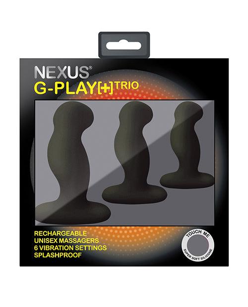 image of product,Nexus G Play Trio Rechargeable Massagers - Black - {{ SEXYEONE }}