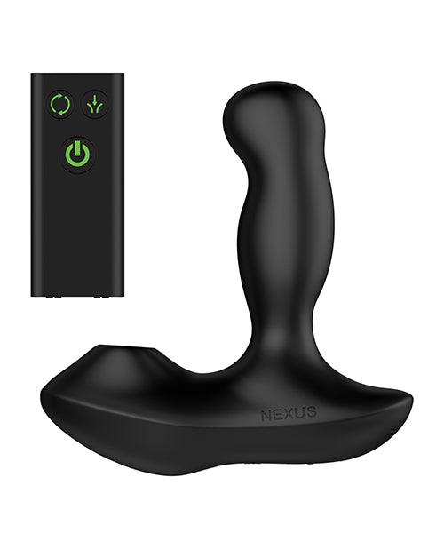 image of product,Nexus Revo Air Rotating Prostate Massager W-suction - Black - {{ SEXYEONE }}