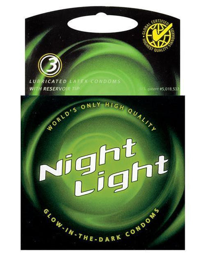 Night Light Glow In The Dark Condom - Box Of 3 - SEXYEONE 