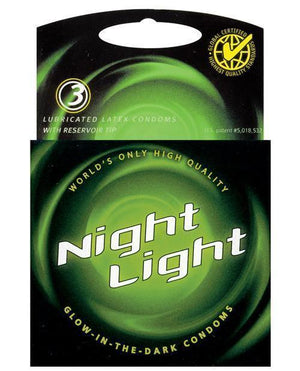 Night Light Glow In The Dark Condom - Box Of 3 - SEXYEONE