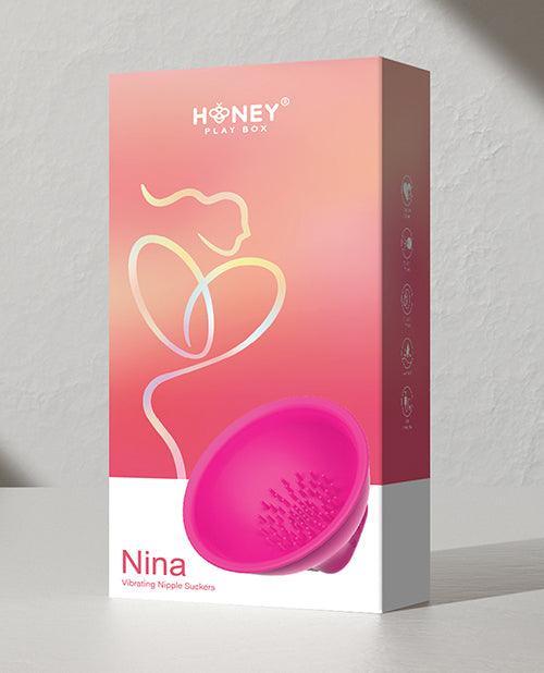 Nina Vibrating Nipple Suckers - Pink - SEXYEONE