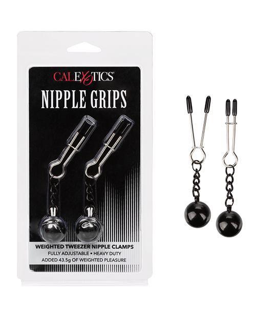 product image, Nipple Grips Weighted Tweezer Nipple Clamps  -silver - SEXYEONE 