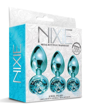 Nixie Metal Butt Plug Trainer Set W/inlaid Jewel - SEXYEONE
