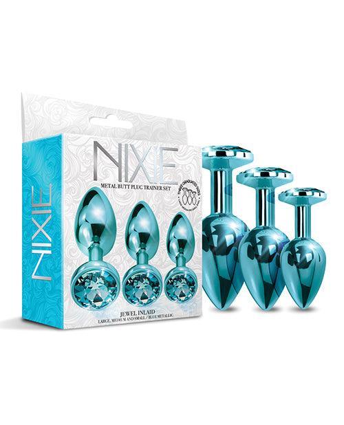 product image,Nixie Metal Butt Plug Trainer Set W/inlaid Jewel - SEXYEONE