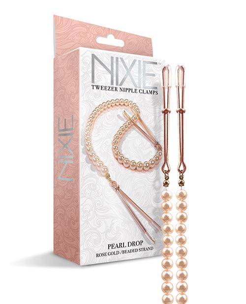 product image, Nixie Pearl Drop Tweezer Nipple Clamps - SEXYEONE