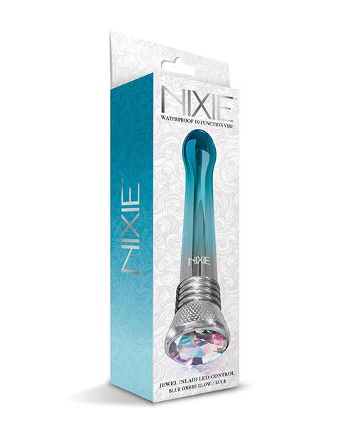 product image, Nixie Waterproof Bulb Vibe  - 10 Function Blue Ombre Glow - {{ SEXYEONE }}