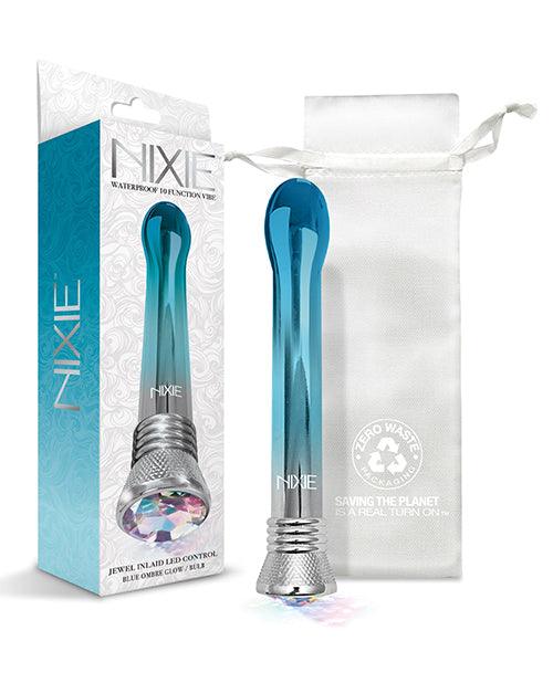 Nixie Waterproof Bulb Vibe  - 10 Function Blue Ombre Glow - {{ SEXYEONE }}