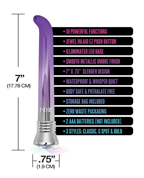 image of product,Nixie Waterproof G-spot Vibe  - 10 Function Purple Ombre Glow - {{ SEXYEONE }}