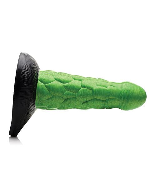 image of product,No Eta Creature Cocks Radioactive Reptile Thick Scaly Silicone Dildo - Green-black - {{ SEXYEONE }}