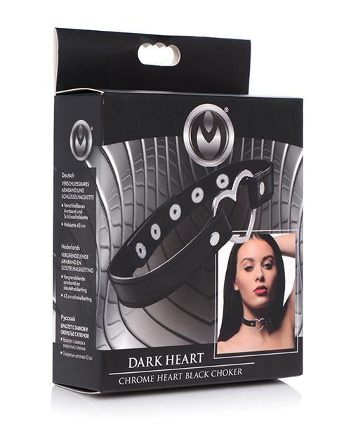 product image, No Eta Master Series Dark Heart Chrome Heart Choker - Black - SEXYEONE 