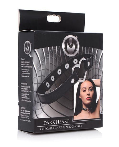 No Eta Master Series Dark Heart Chrome Heart Choker - Black - SEXYEONE 