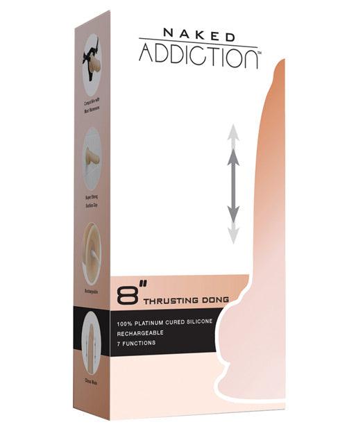 product image, No Eta Naked Addiction 9" Thrusting Dong W-remote - Flesh - {{ SEXYEONE }}