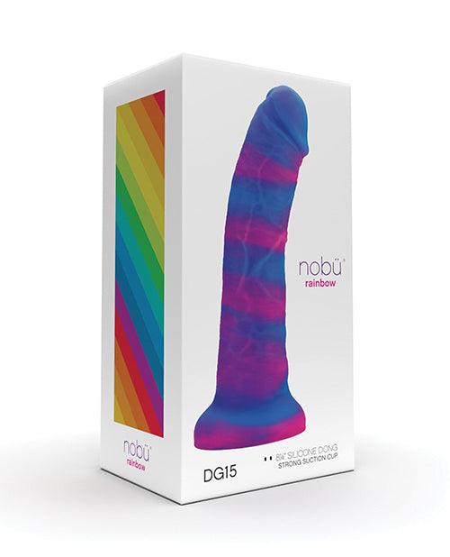 image of product,Nobu Rainbow 8" Dildo W/suction Cup - Cosmic - SEXYEONE