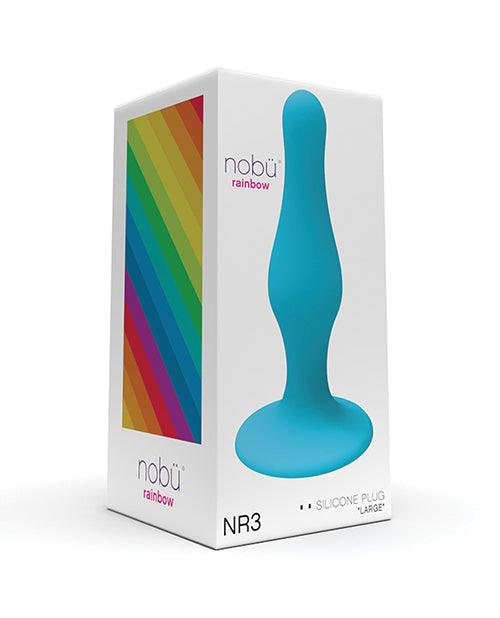 image of product,Nobu Rainbow Large Silicone Plug - Blue - SEXYEONE