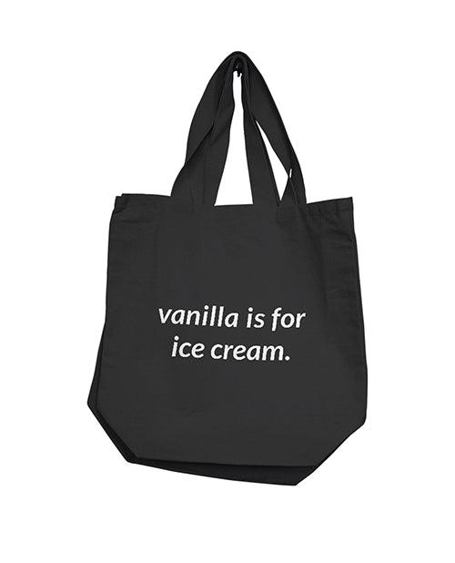 product image, 'nobu Vanilla Is For Ice Cream Reusable Tote - Black - SEXYEONE