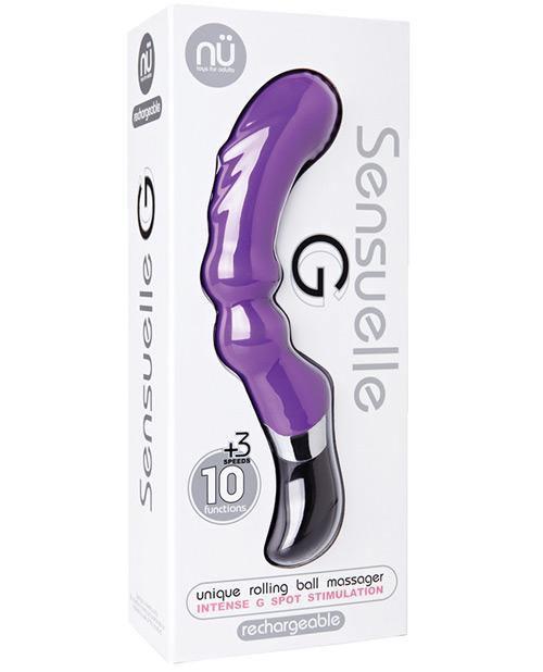 product image, Nu Sensuelle G Unique Rolling Ball Rechargeable Massager - Purple - SEXYEONE 