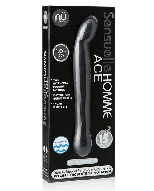product image, Nu Sensuelle Homme Ace Rechargeable Prostate Massager - Black - SEXYEONE 