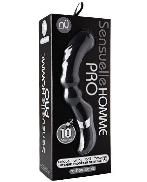 image of product,Nu Sensuelle Homme Rechargeable Prostate Massager - Black - SEXYEONE 