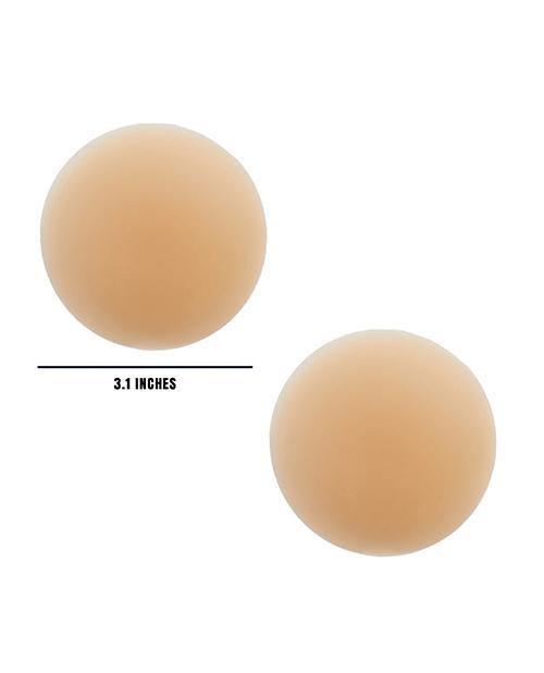 image of product,Nudie Patootie Skin Invisible Reusable Silicone Nipztix - Nude O-s - SEXYEONE 