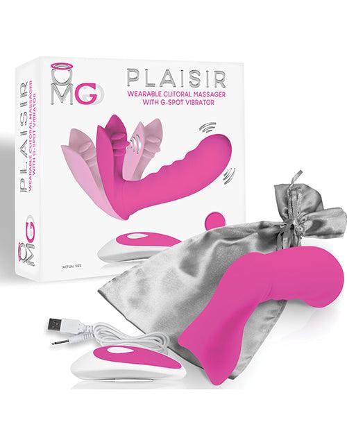 product image, Omg Plaisir Wearable Clitoral Massager W-g-spot Vibrator - Pink - {{ SEXYEONE }}