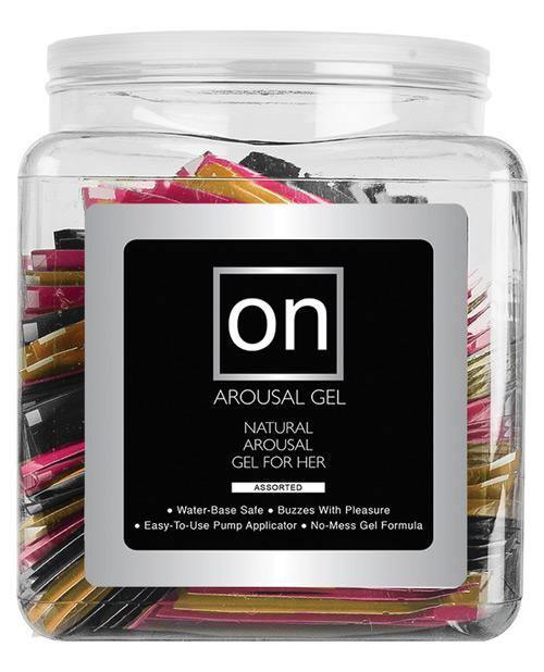 On For Her Arousal Gel Single Use Packet Tub - Asst. Flavor - SEXYEONE 