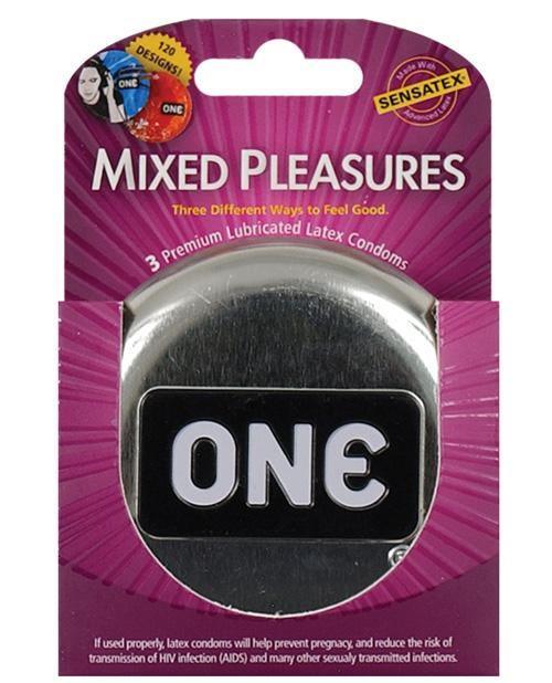 product image, One Mixed Pleasures Condoms - SEXYEONE 