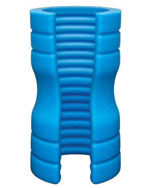 image of product,Optimale Truskyn Silicone Stroker Ribbed - Blue - {{ SEXYEONE }}