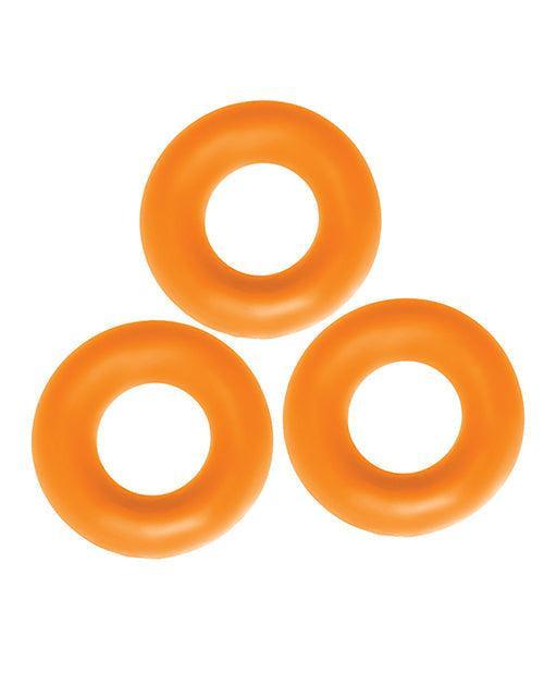 product image, Oxballs Fat Willy 3 Pack Jumbo Cock Rings - Orange - SEXYEONE