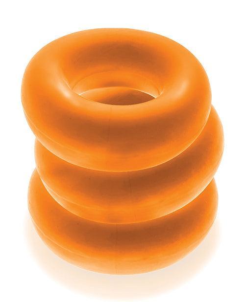 image of product,Oxballs Fat Willy 3 Pack Jumbo Cock Rings - Orange - SEXYEONE