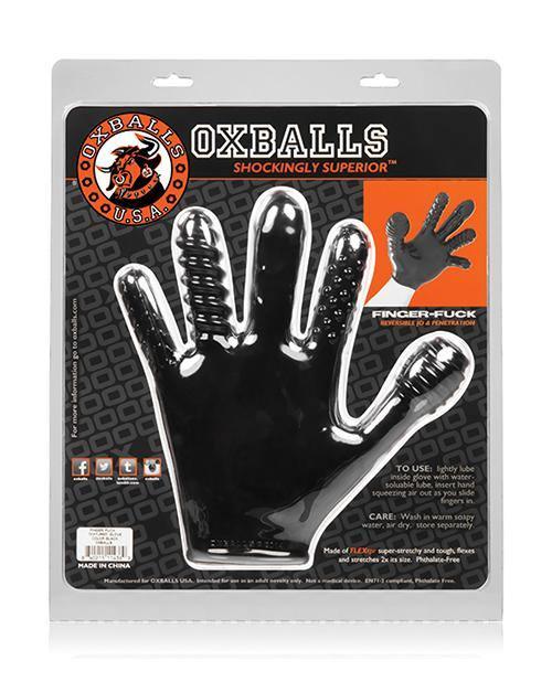 Oxballs Finger Fuck Glove - Black - SEXYEONE 