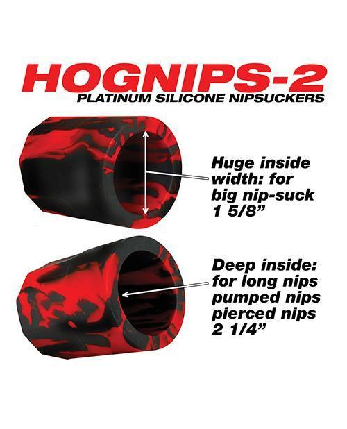 Oxballs Hognips 2 Nipple Suckers - Red-black - SEXYEONE 