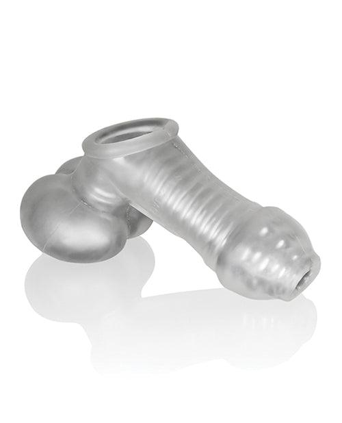 product image, Oxballs Sackjack Wearable Jack Off Sheath - Clear Frost - {{ SEXYEONE }}