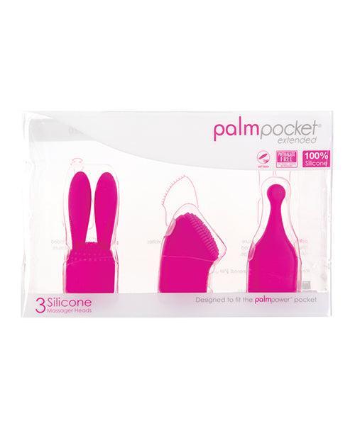 product image, Palm Power Palm Pocket Extended Accessories - 3 Silicone Heads Pink - SEXYEONE