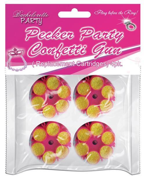Party Pecker Confetti Refill Cartridge - Pack Of 4 - SEXYEONE 
