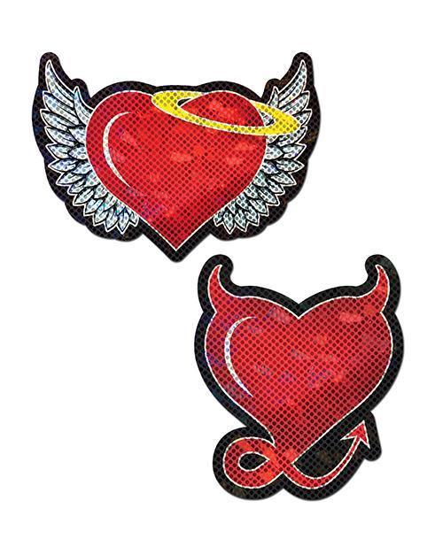 product image,Pastease Angel & Devil Glitter Heart - Red O-s - SEXYEONE 