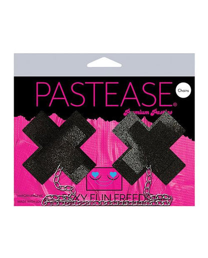 Pastease Chain Plus X Liquid Cross - Black O-s - {{ SEXYEONE }}