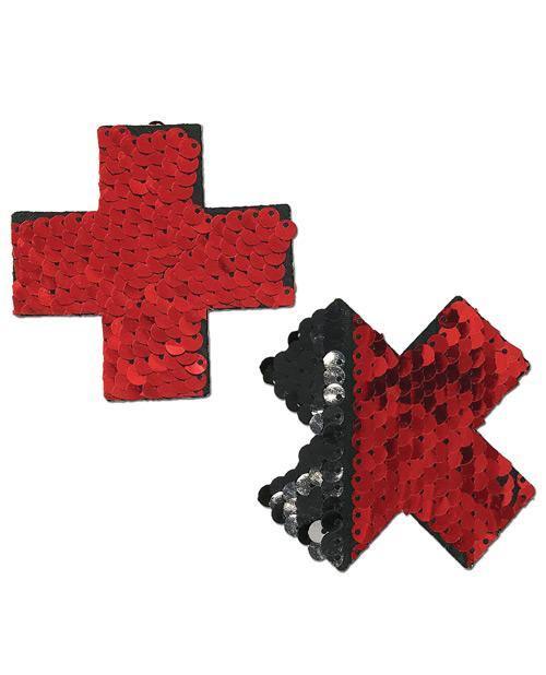 image of product,Pastease Color Changing Flip Sequins Cross - SEXYEONE 