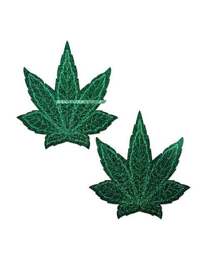 Pastease Coverage Glitter Pot Leaf- Green O/s - SEXYEONE