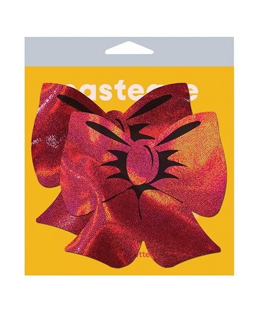product image, Pastease Coverage Holographic Bow - Red O/S - SEXYEONE