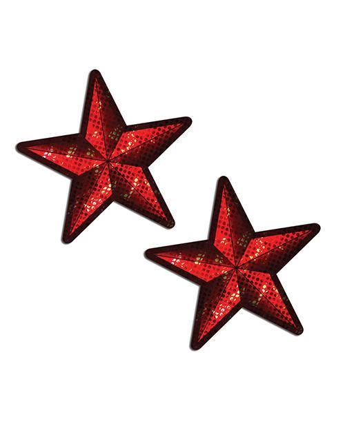 image of product,Pastease Diamond Thom Disco Nautical Star - Red O-s - SEXYEONE 