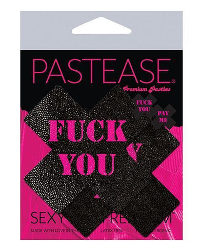 Pastease Fuck You Pay Me Cross - Black-pink O-s - SEXYEONE 